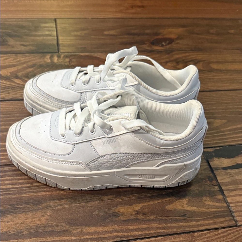 PUMA Kids All-White Sneakers